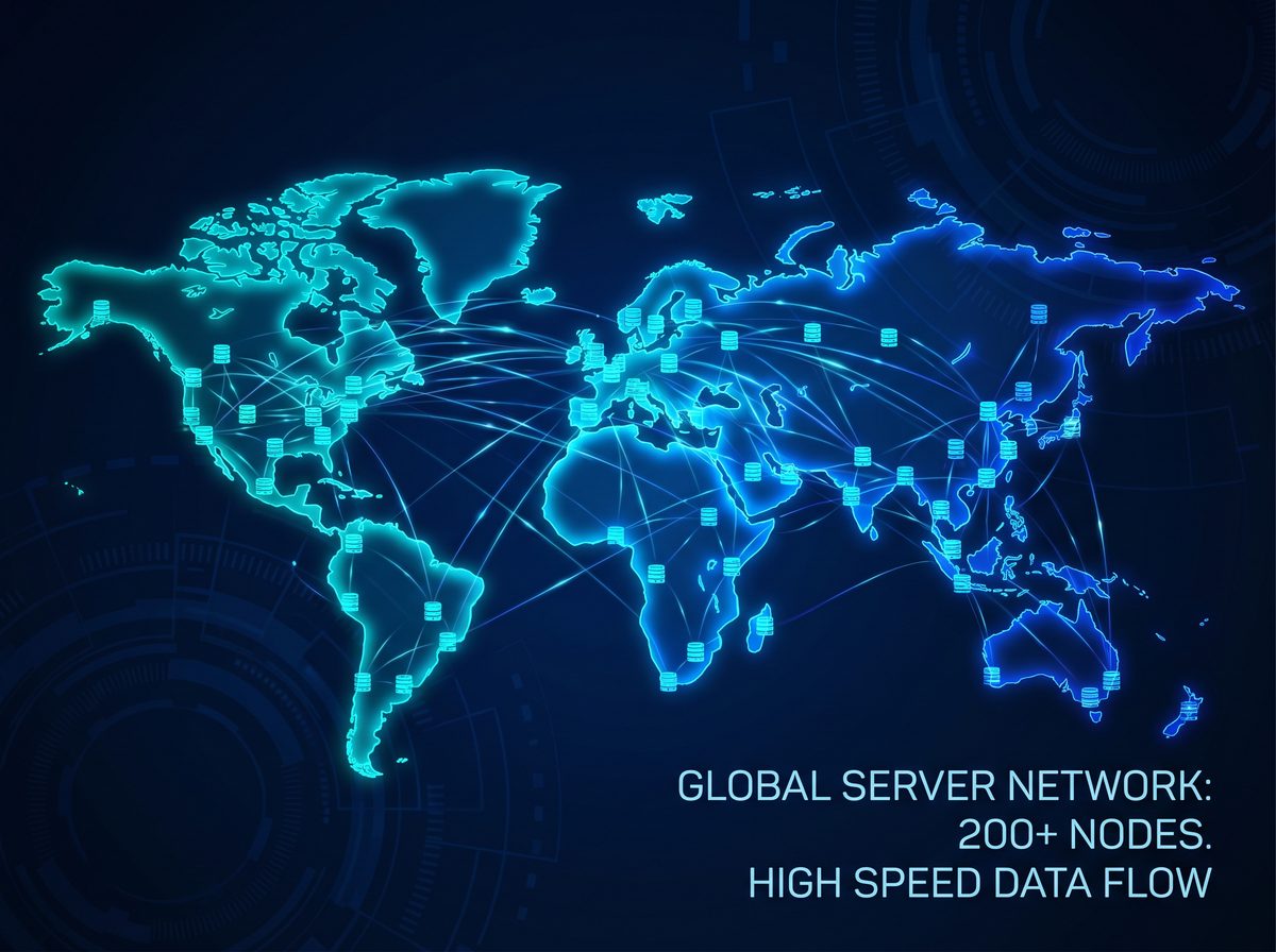 韩游加速器全球服务器节点分布图
